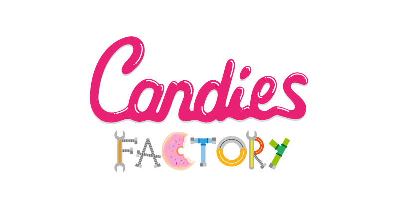logo Candies factory sketch