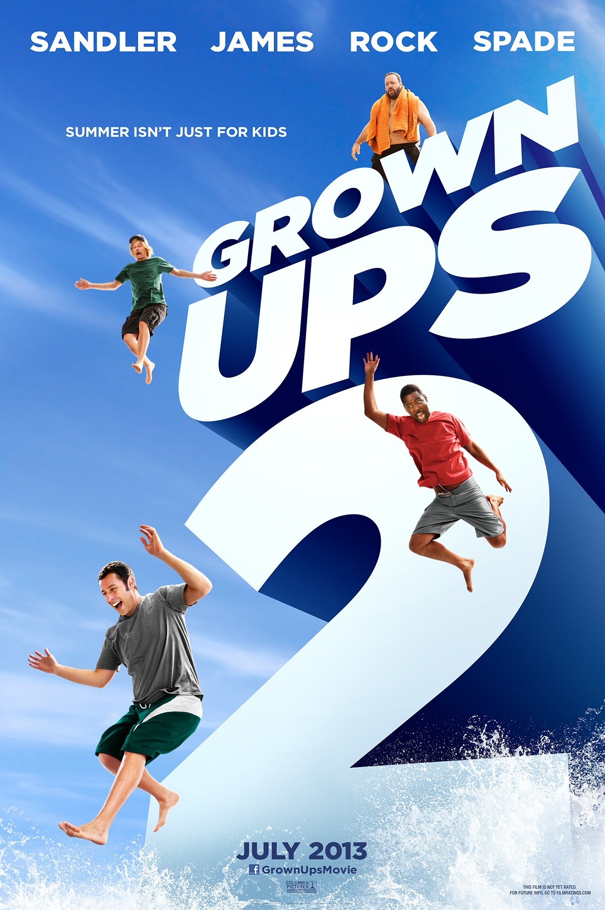 Grown Ups 2  grown  ups  adam  Sandler kevin james chris rock david spade key art poster movie teaser