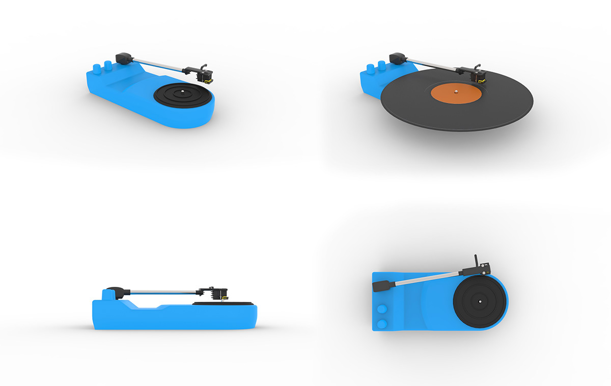 vinyl portable sound Retro DIY concept