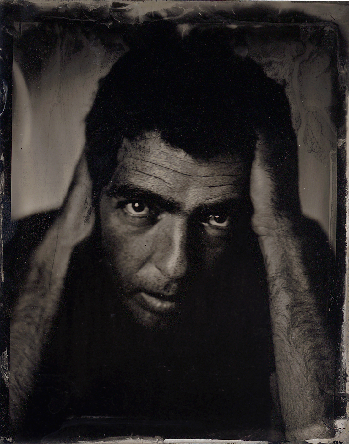 tintype portrait Portraiture art black and white wet collodion process