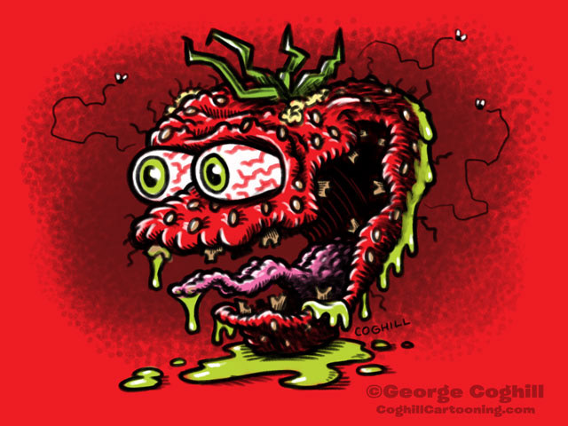 sketch Daily Sketch art cartoon cartoon character Food  Fruit lowbrow strawberry
