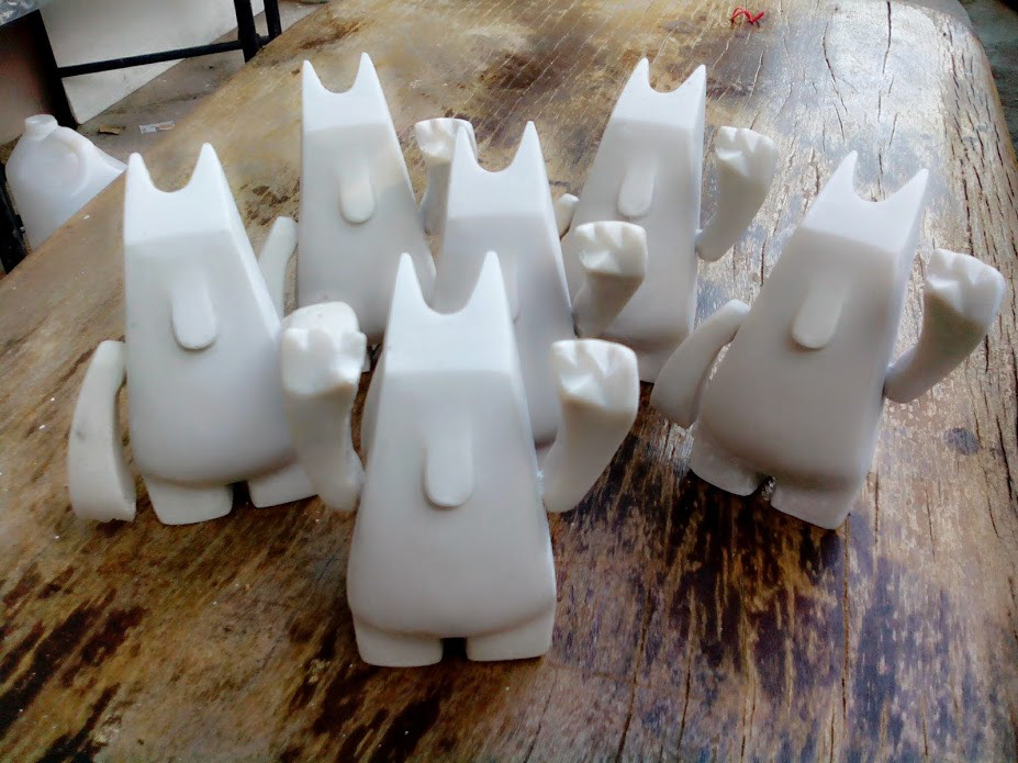 resin Platform Toy DIY toy Cat White clox rakart