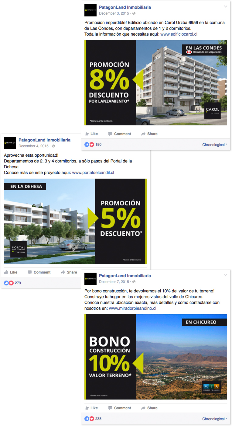 real-estate Patagonland digitalcampaign mailing landing Web online digital ads Popup chile inmobiliaria