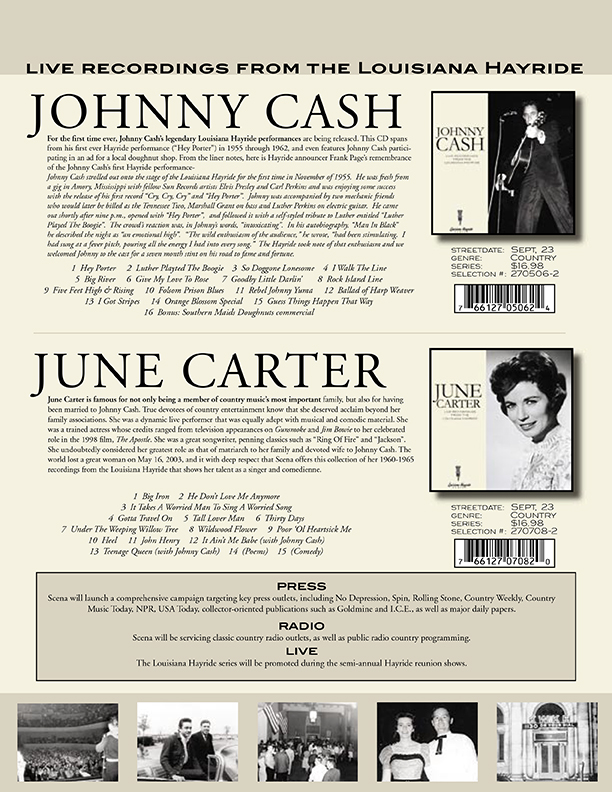 johnny cash Louisiana Hayride CD design