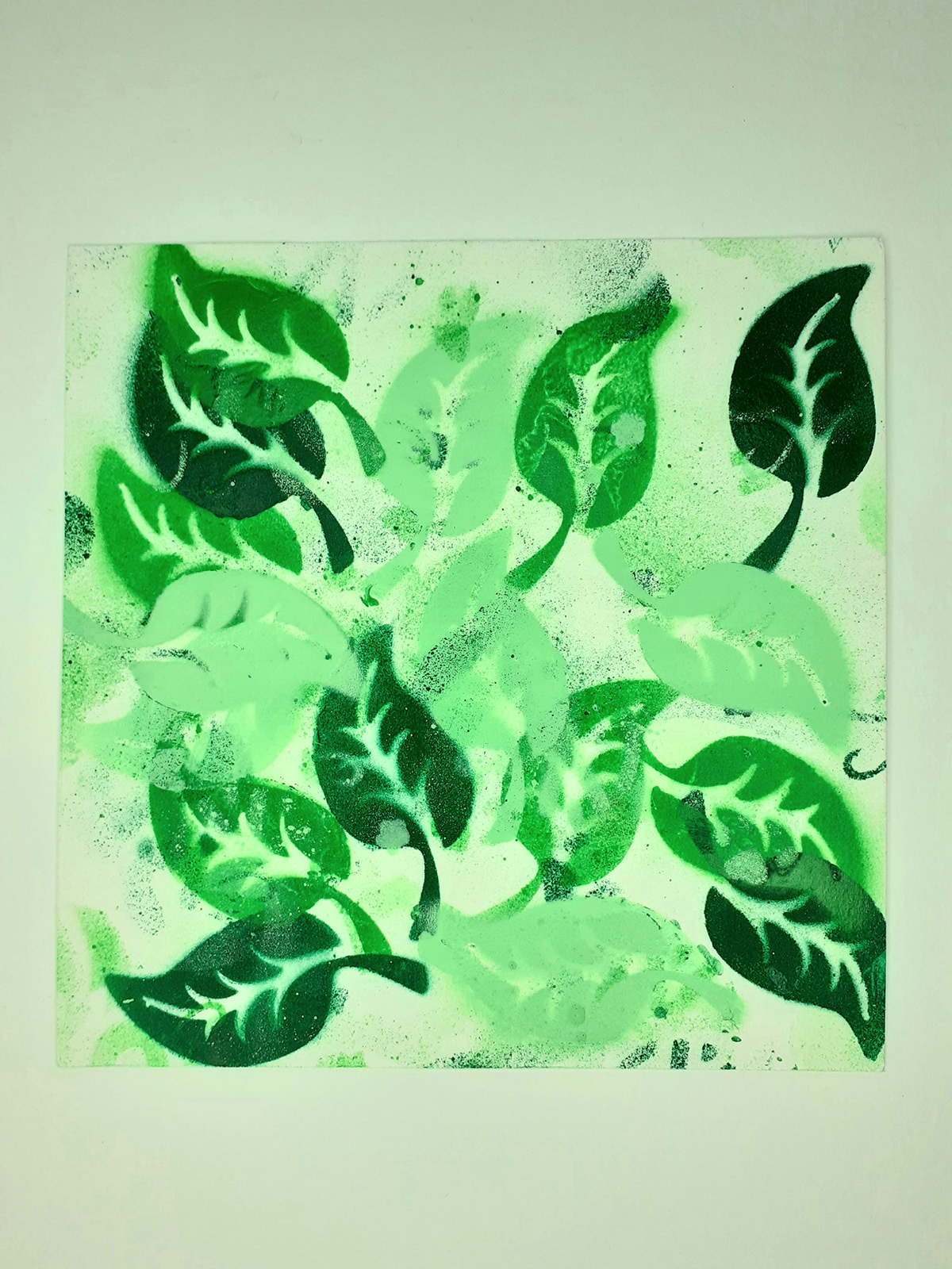 collage feuille fleur green nuance nuancier planete vert