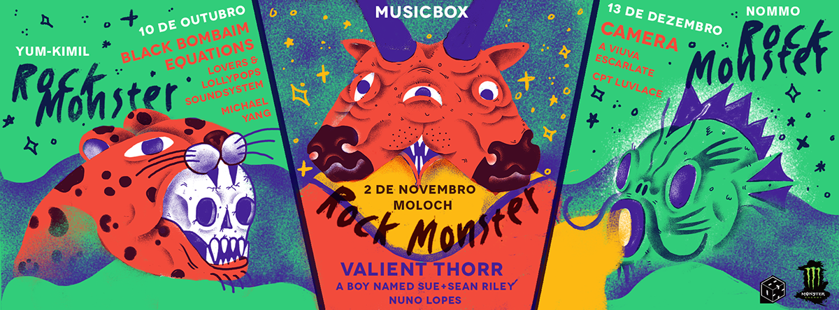 MusicBox monster Lord Mantraste Bruno Reis Santos Lisbon moloch Nommo yum-kimil rock monsters