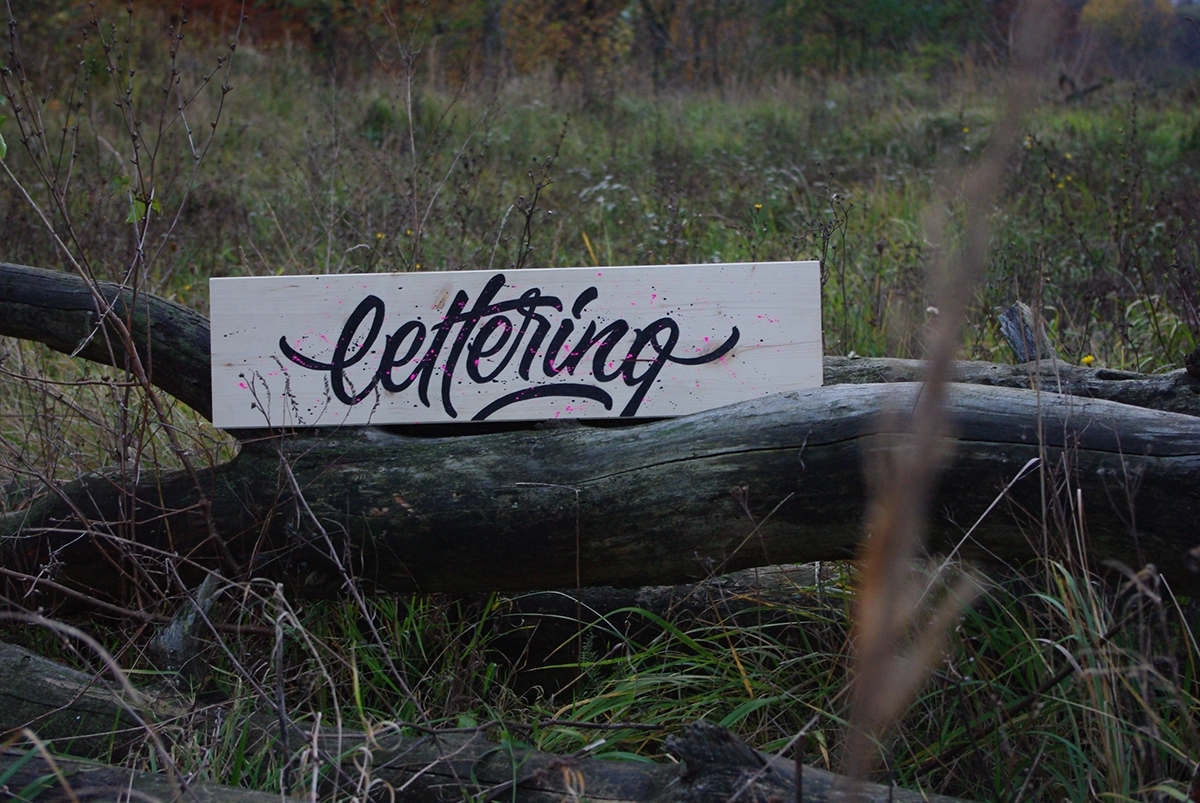 lettering wood handwriting Handlettering type typo brush brushpen molotow Nature