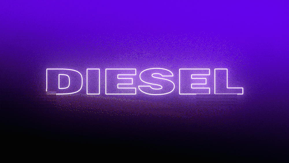 Diesel stores Window visuals Fashion  3D 80s