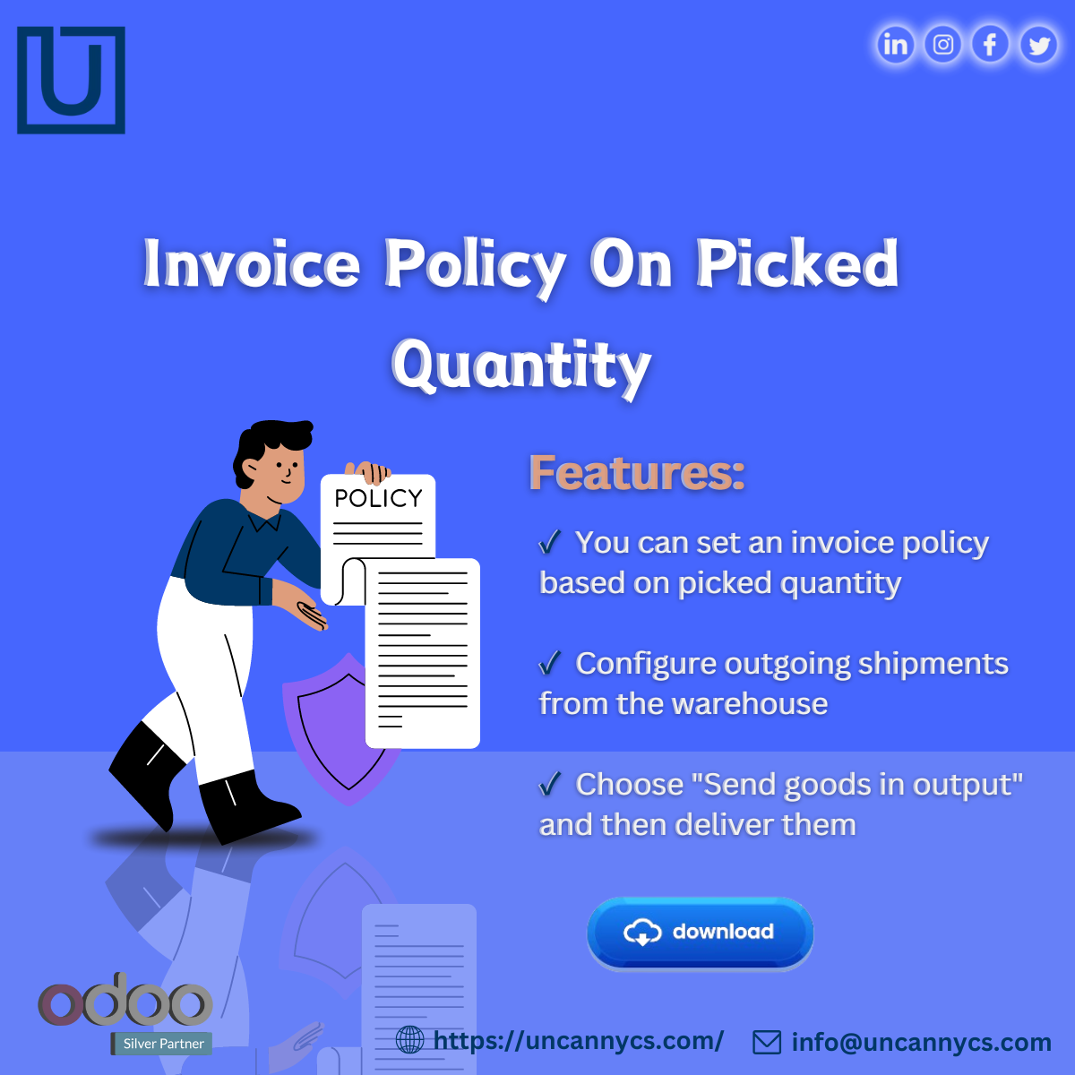 invoice Policy Quantity Surveying module odoo