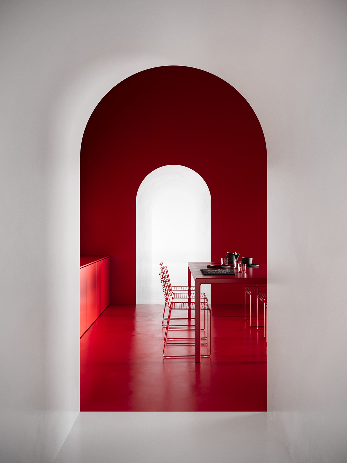 furniture Render red design architecture archviz modern corona interior design  visualization