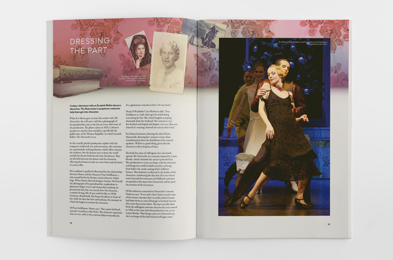 programme Booklet brochure foil silver ballet Scottish Ballet RECYCLED