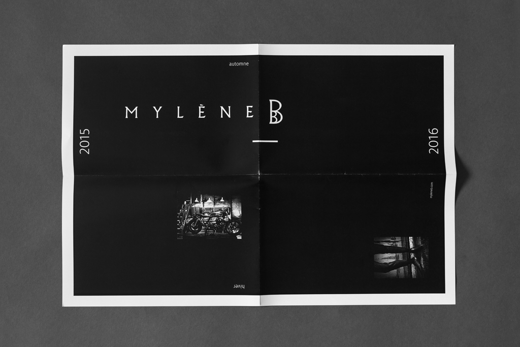 Mylene B Montreal Fashion  annabelle fiset hand made brochure photo campaign black Les Noirs