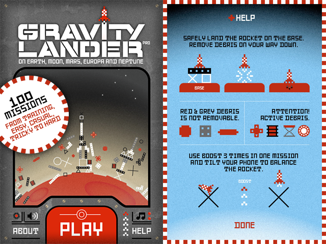 rocket game iphone Space  Retro 8bit gravity