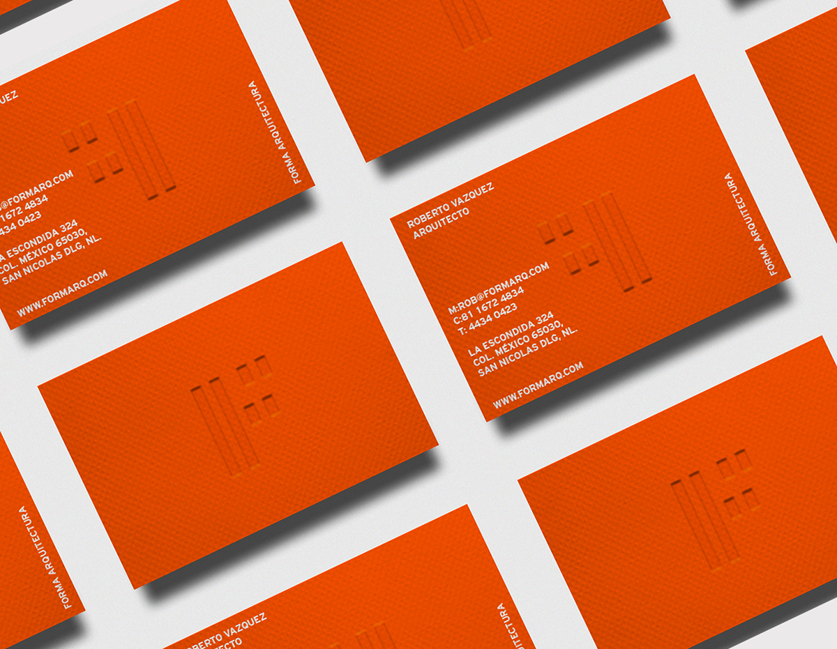 brand forma about design logo orange architects