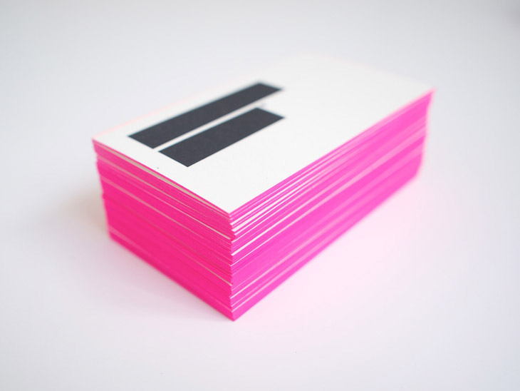 ombre gradient fluor Business Cards sides airbrush IS Creative Studio Richars Meza