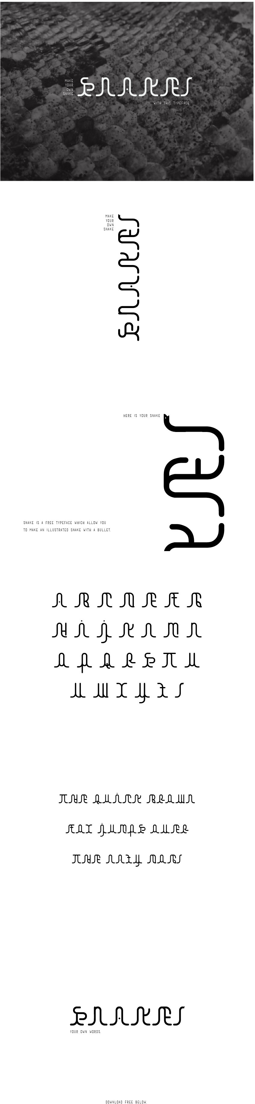 font Free font snake ivan ivan harsanto indonesia Typeface lettering type Behance