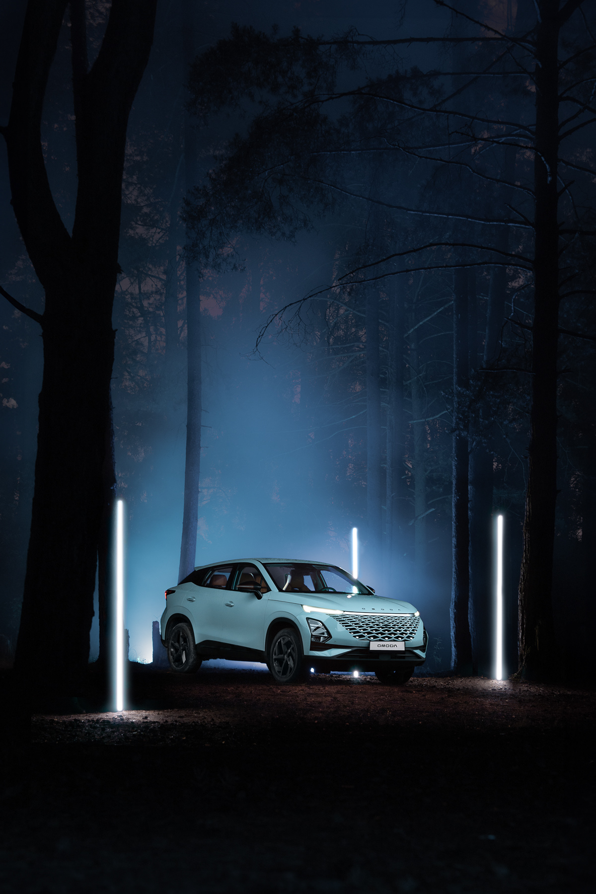 omoda car automotive   Photography  forest lightroom car photography long exposure night light trails