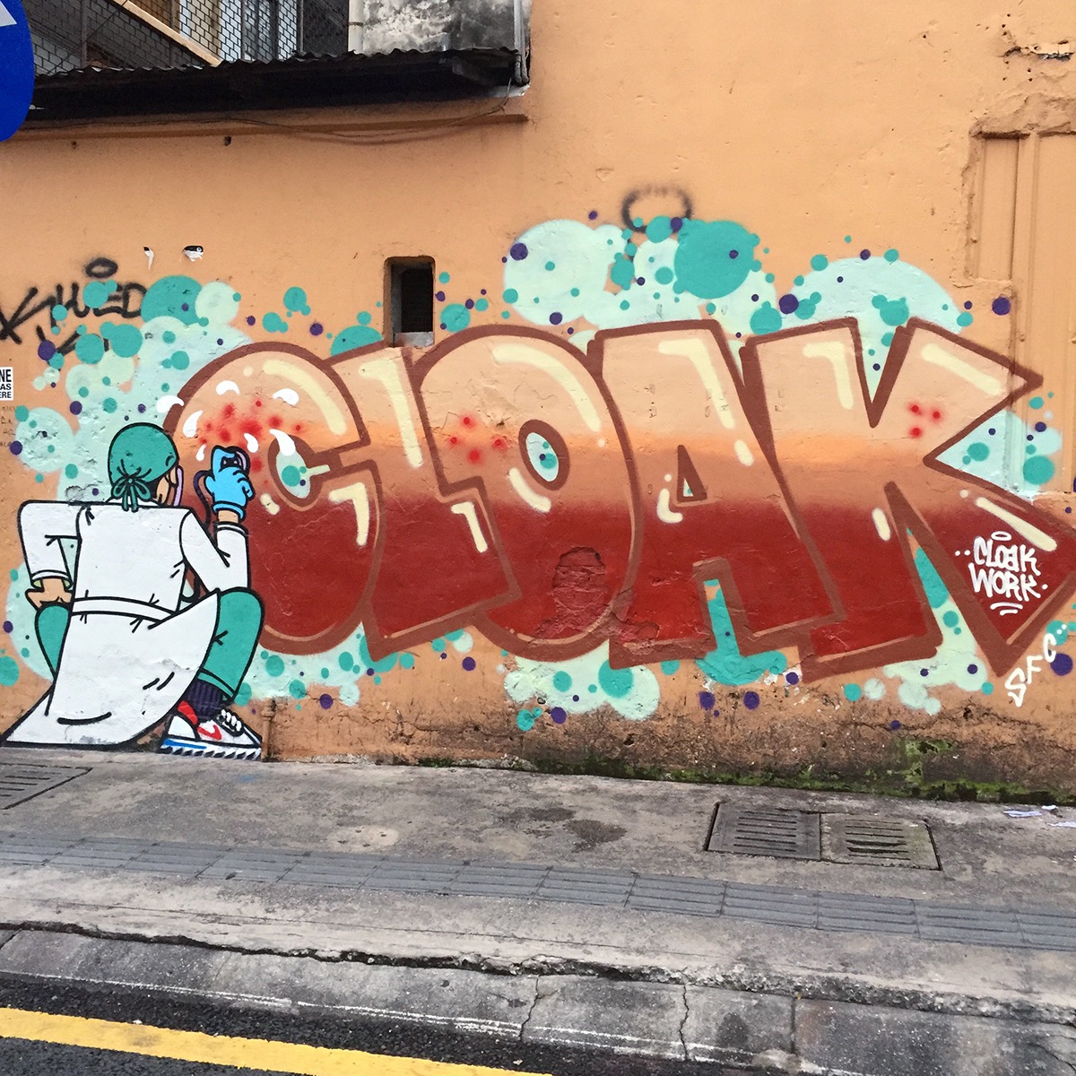 malaysia kuala lumpur Graffiti ILLUSTRATION  cloakwork human people