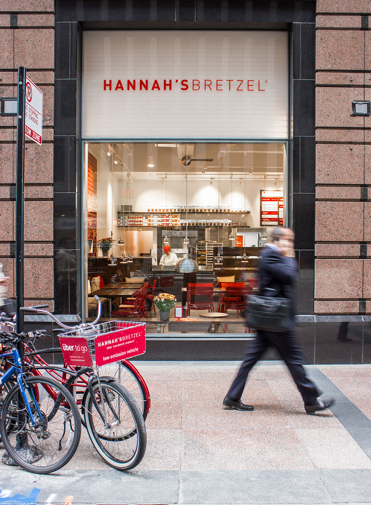 hannah's bretzel Sandwich shop chicago design