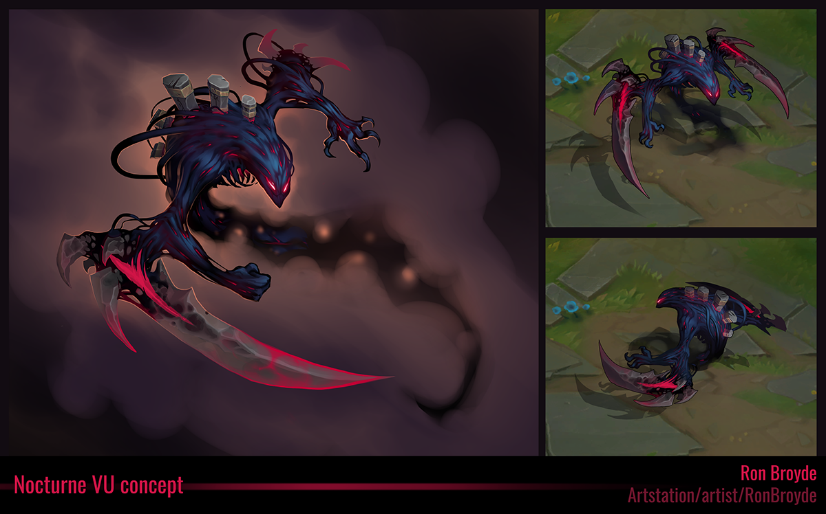 league of legends nocturne VU concept concept art character concept demon monster creature