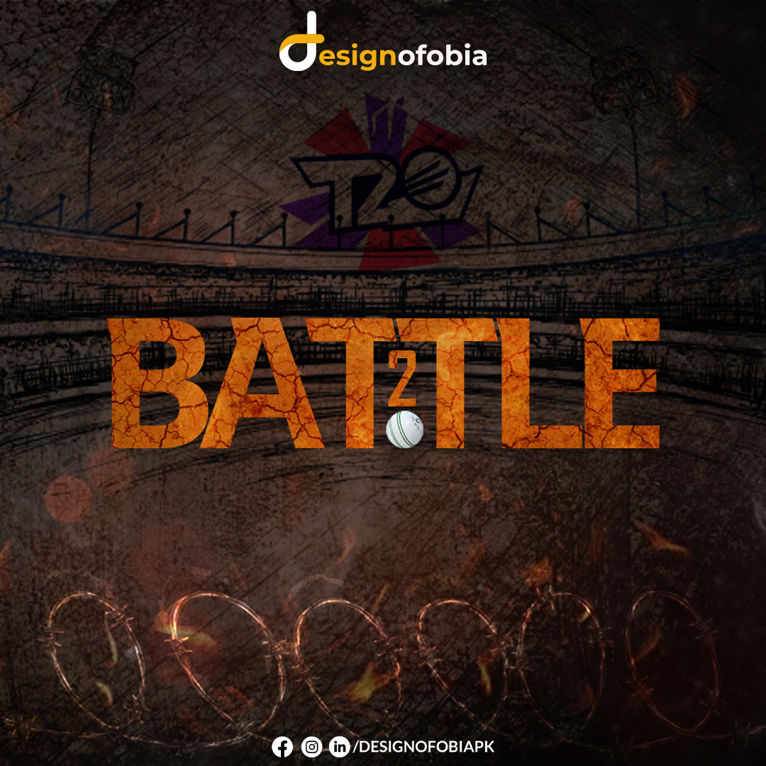 battle Cricket design India Pakistan social media sports T20 World Cup typography   world cup