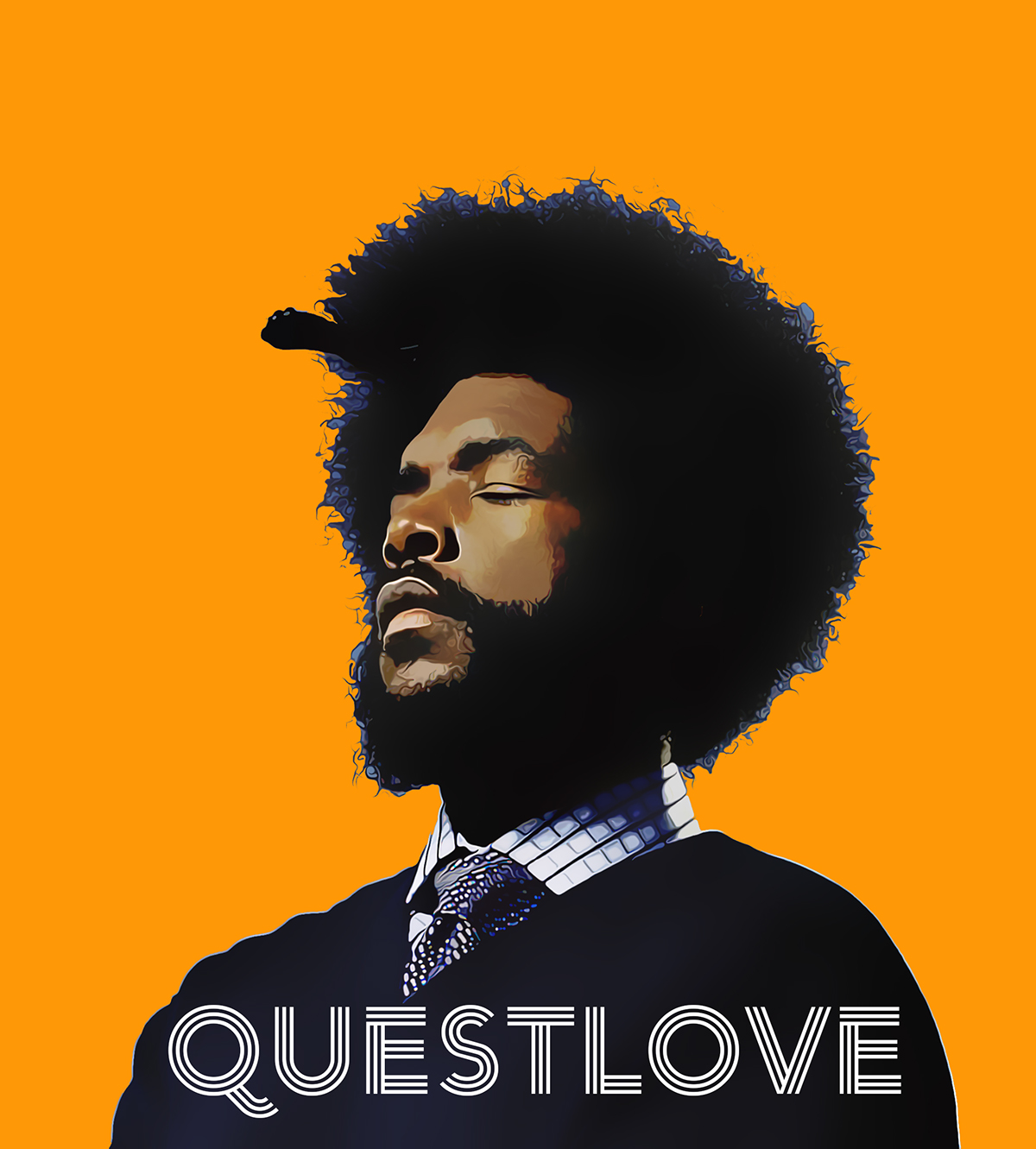 poster queslove The Roots afiche typo