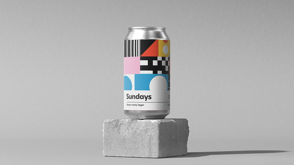Branding， distillery gin Label label design Logo Design Packaging Sundays visual identity pattern
