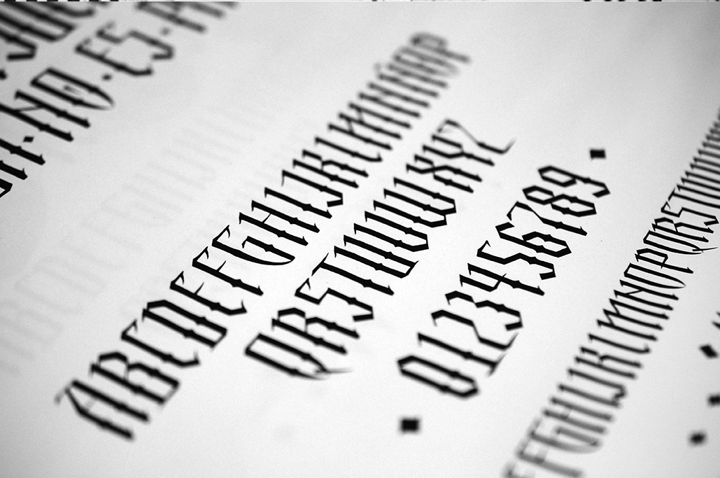 tipografia  black letter  textura  gotica