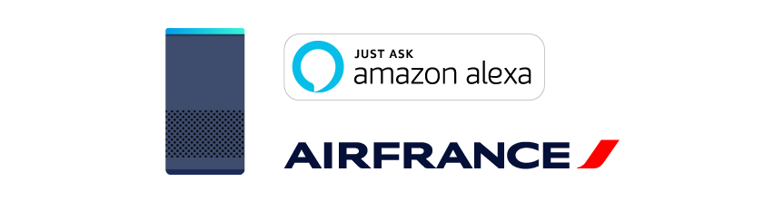 Air France Alexa Amazon flight artificial intelligence material design gastronomy airport echo