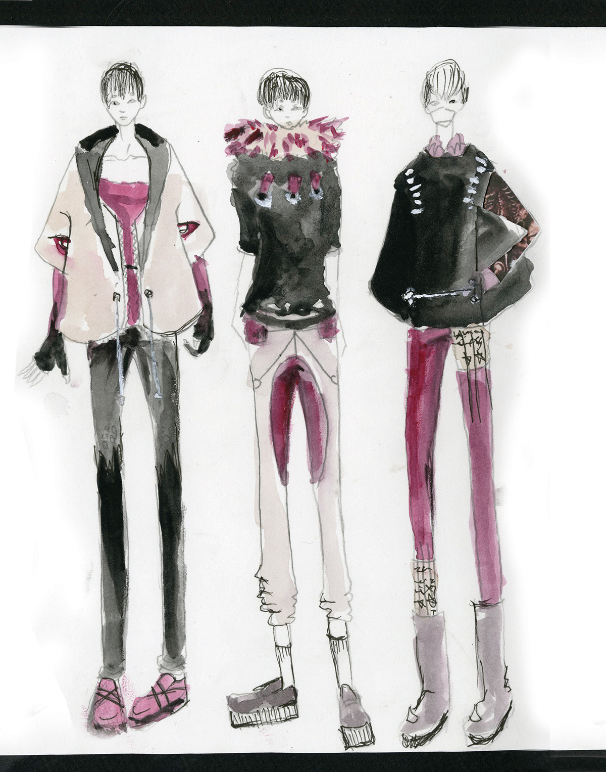 Menswear fashion design fashion sketching technical flats SCAD scadfash