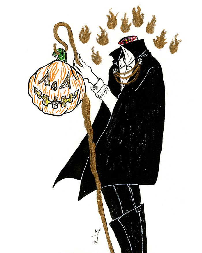 Halloween drawtober occult art spooky Holiday autumn Witches skeletons horror Fall