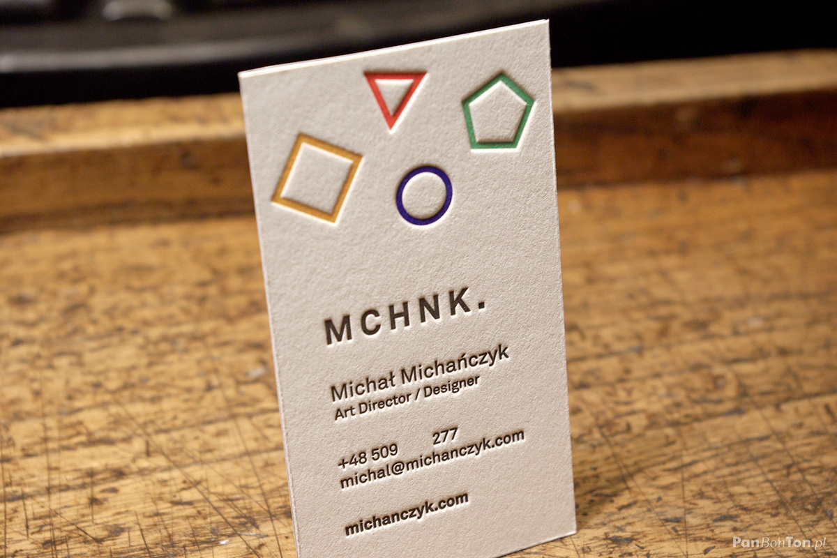 letterpress business card hand printed wizytówka druk typograficzny druk