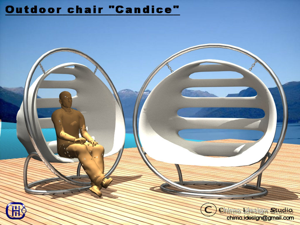candice outdoor furniture plastic chaise longue Outdoor Armchair  pendant armchair eero aarnio Design furniture Starck