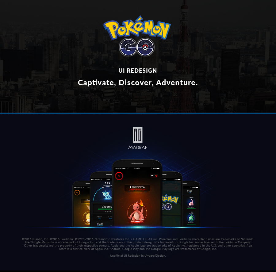 Pokemon pokemon-go Ayagraf game UI GUI Interface