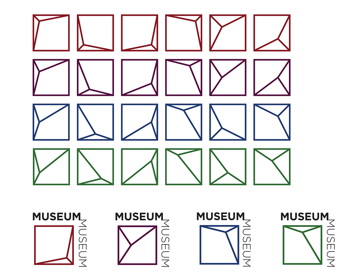 museum conceptual collage Space  Identity Design