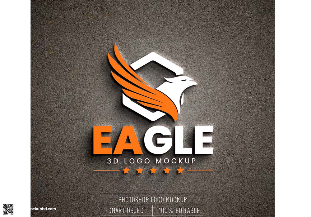 3D logo mockup Mockup logo Logo Design logo Mockup wall 3D psd mockup logo mock-up