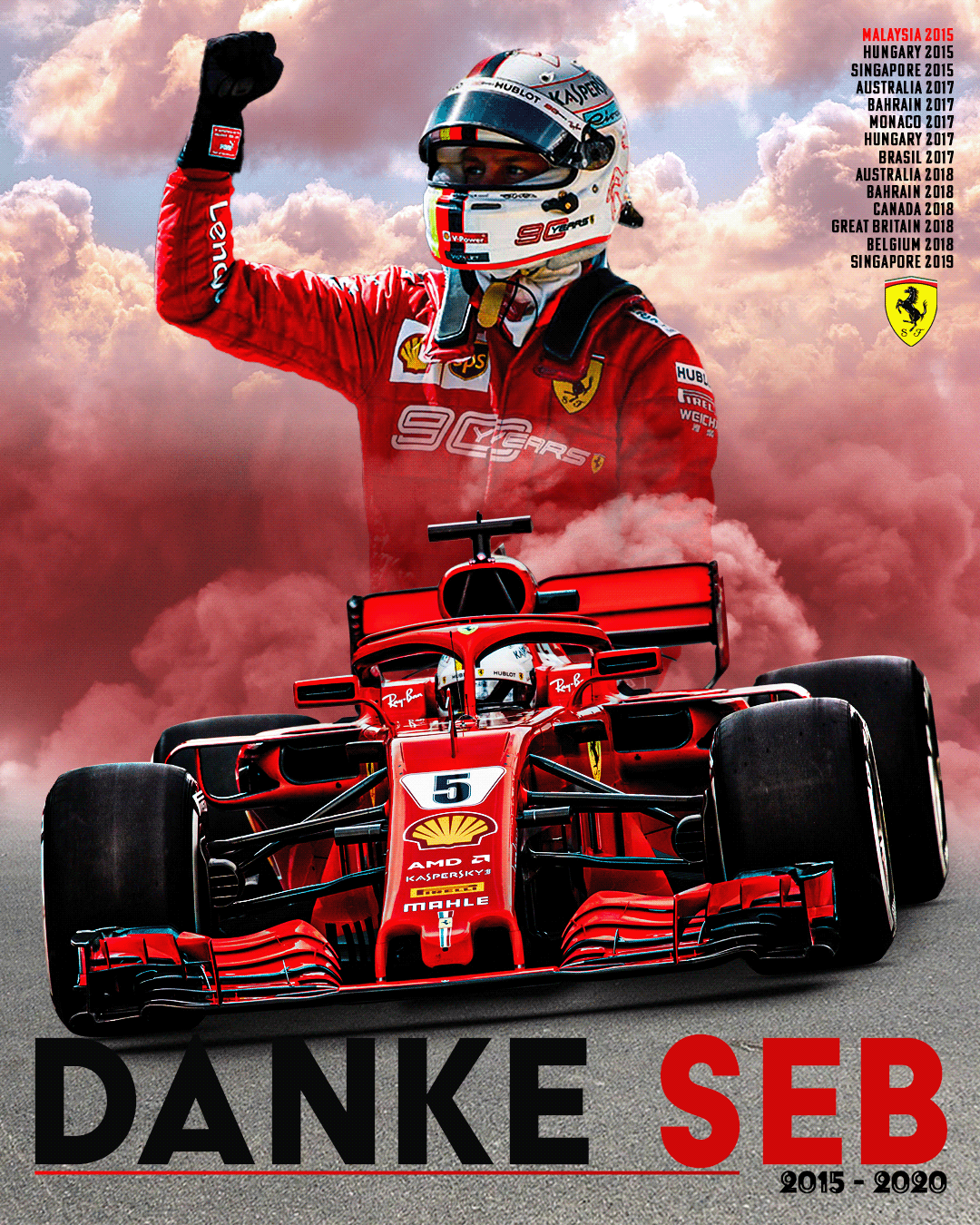 Sebastian Vettel Ferrari Artwork Wallpaper On Behance