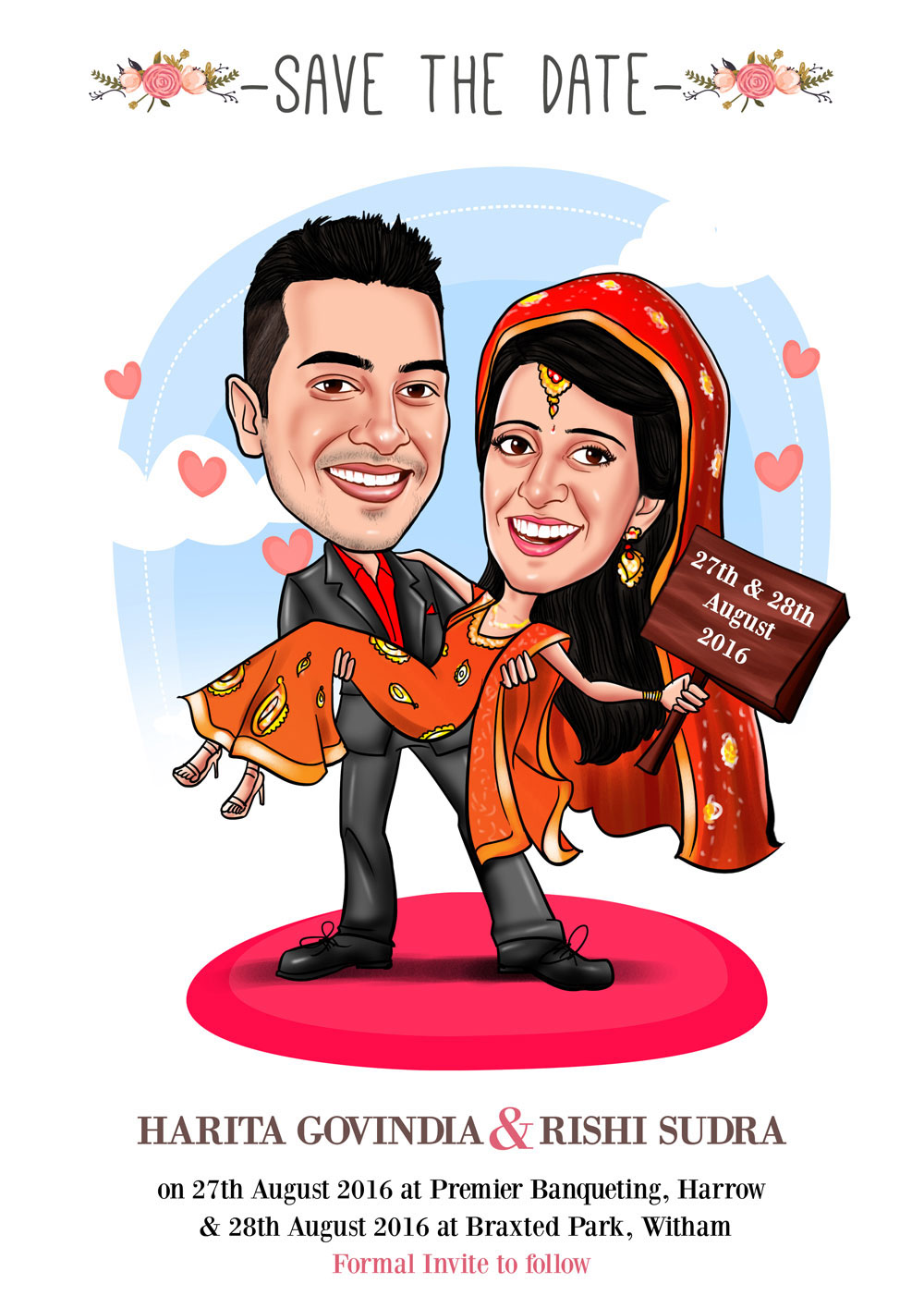 Indian Wedding Caricature Card Designs on Behance