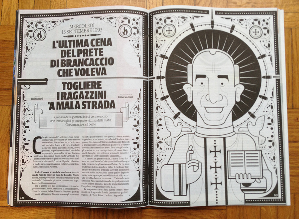francesco poroli Editorial Illustrations riders panorama Repubblica vita Harley Davidson financial science