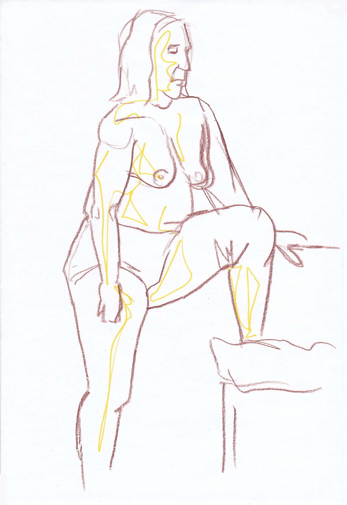 woman female Lady sketch sketches pencil