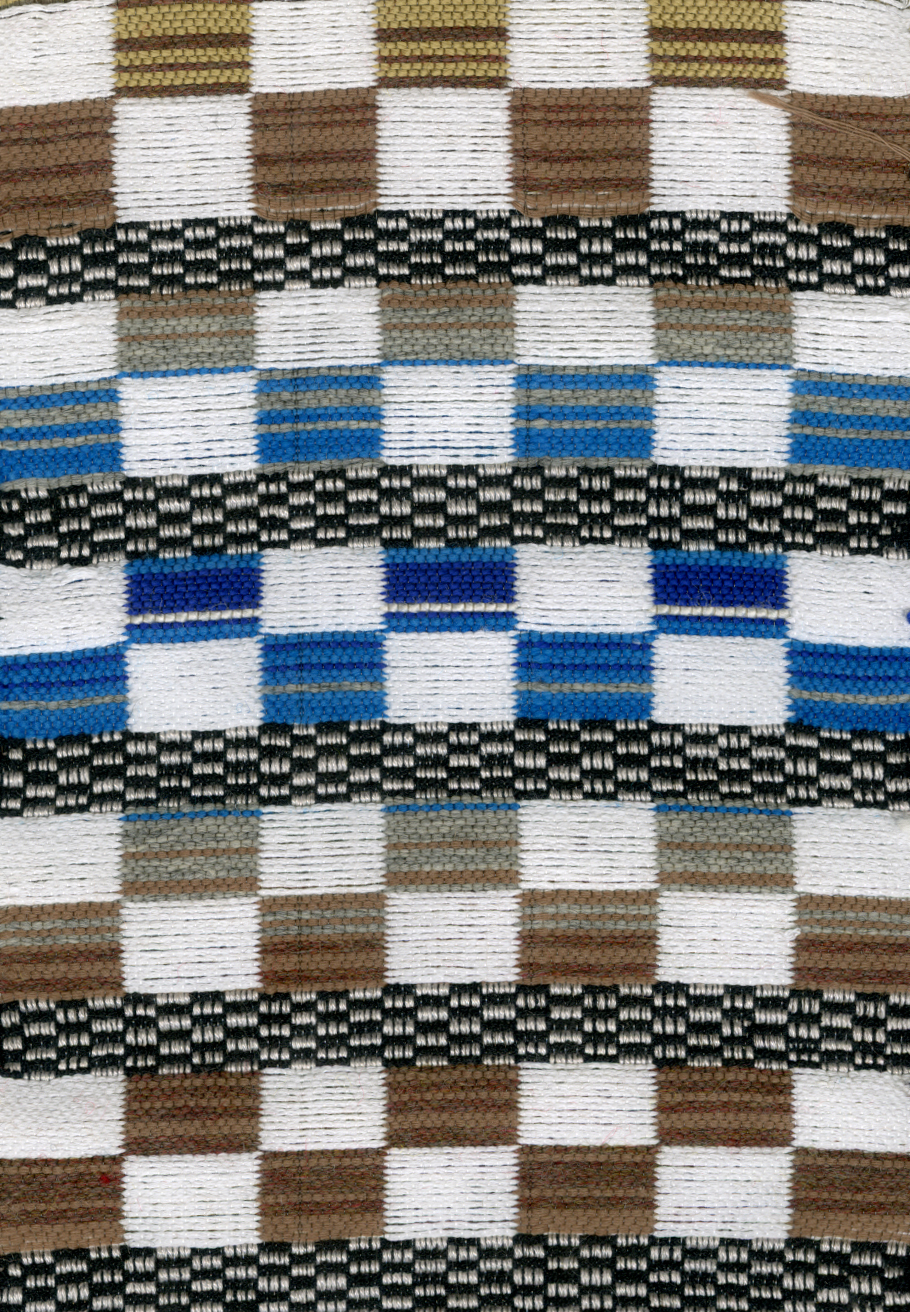 Traditional Home fabricut Woven print Embroidery checker blue door tunisia Sidi Bou Said