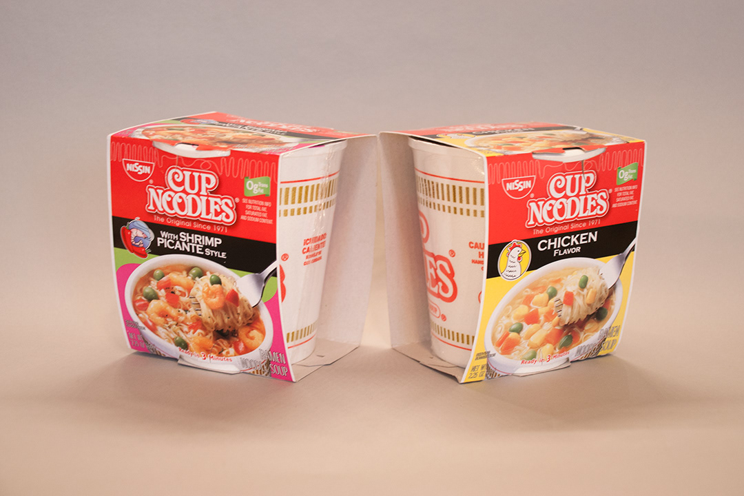 print design type Cup of Noodles box redesign Food 