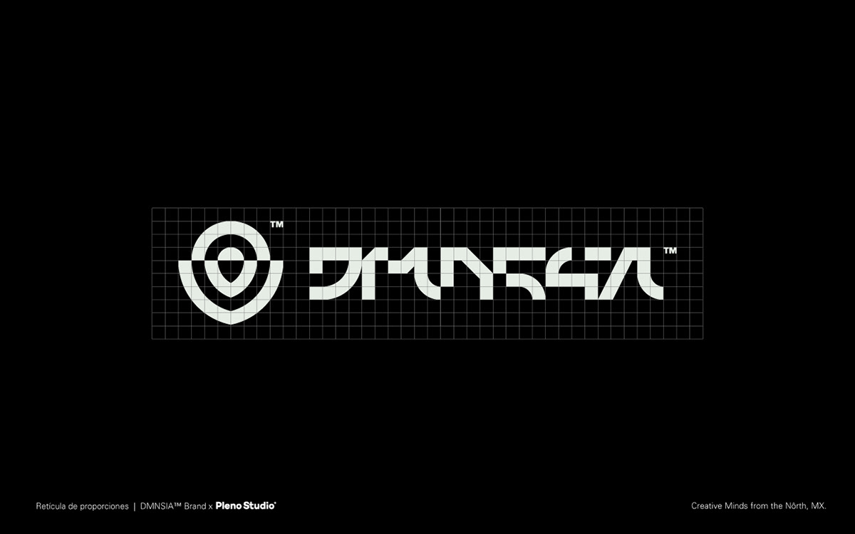 dmnsia branding  type 3D acid techno audiovisual art