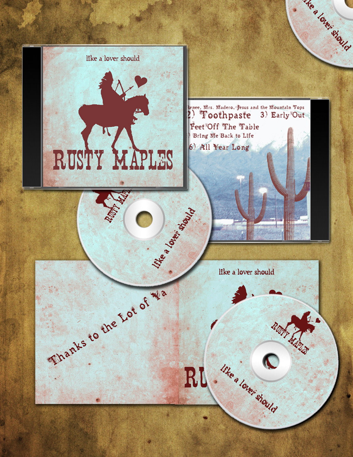rusty maples Album design folk indie jonkap1 photoshop Album album art Logo Design logo