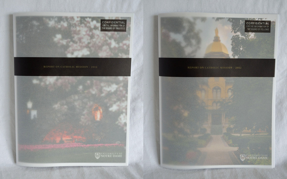 University notre dame Catholic mission report Booklet