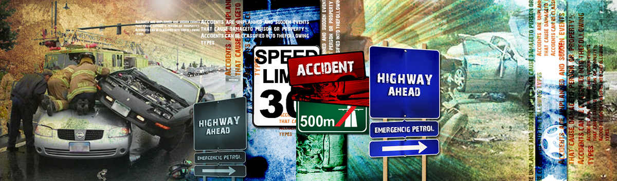 accident speed  limit road highway indicator police car Vehicle bus hospital casuality emergency