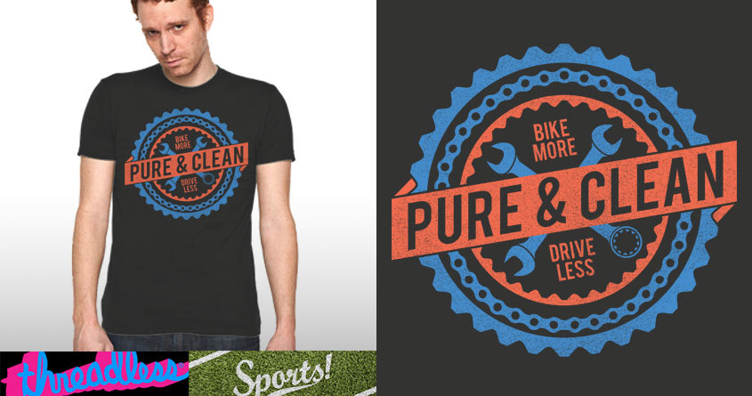 Threadless sports challenge t-shirt graphic Cycling biking contest