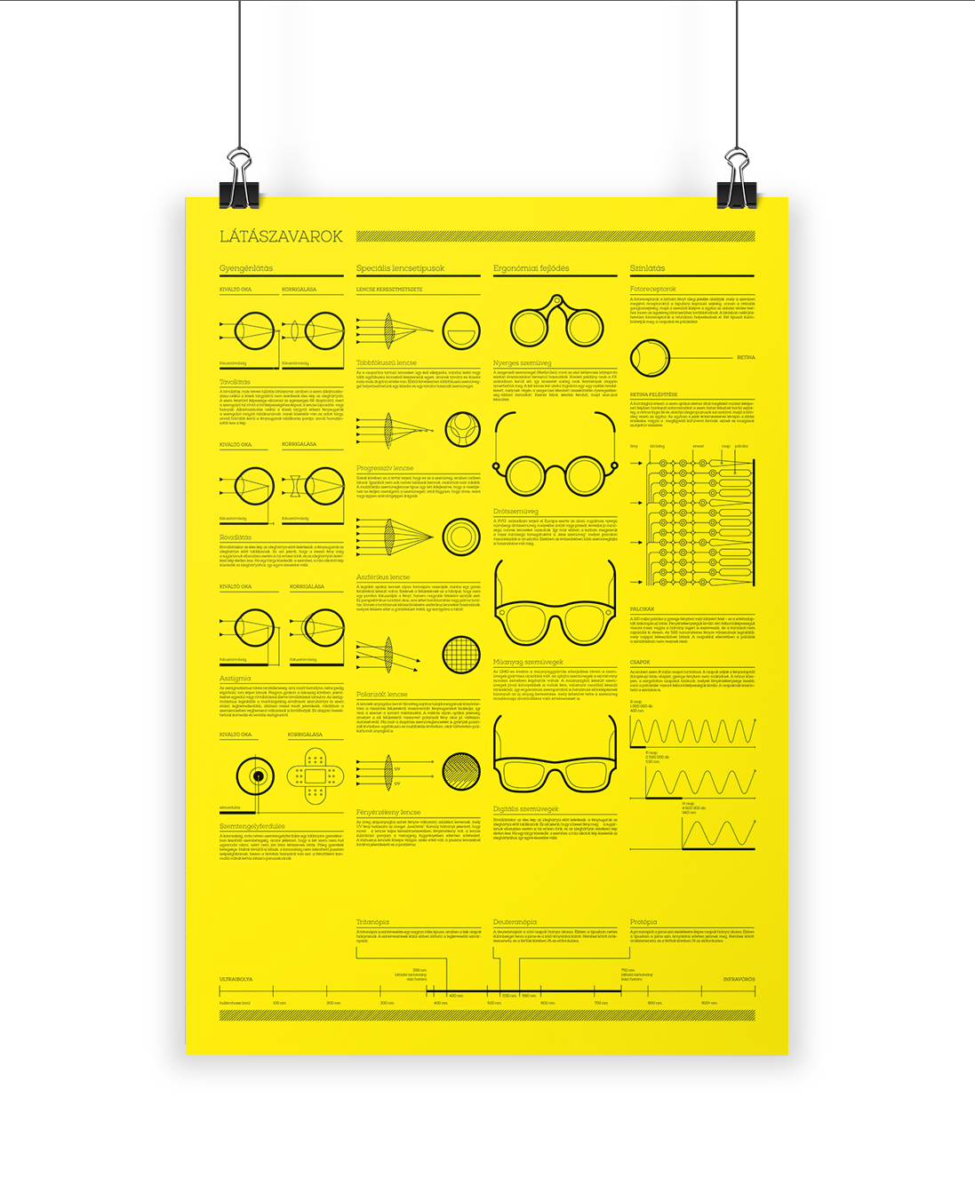 infographic disorder eye glasses Latas látászavar vision poster seeing eye-disorder zavar