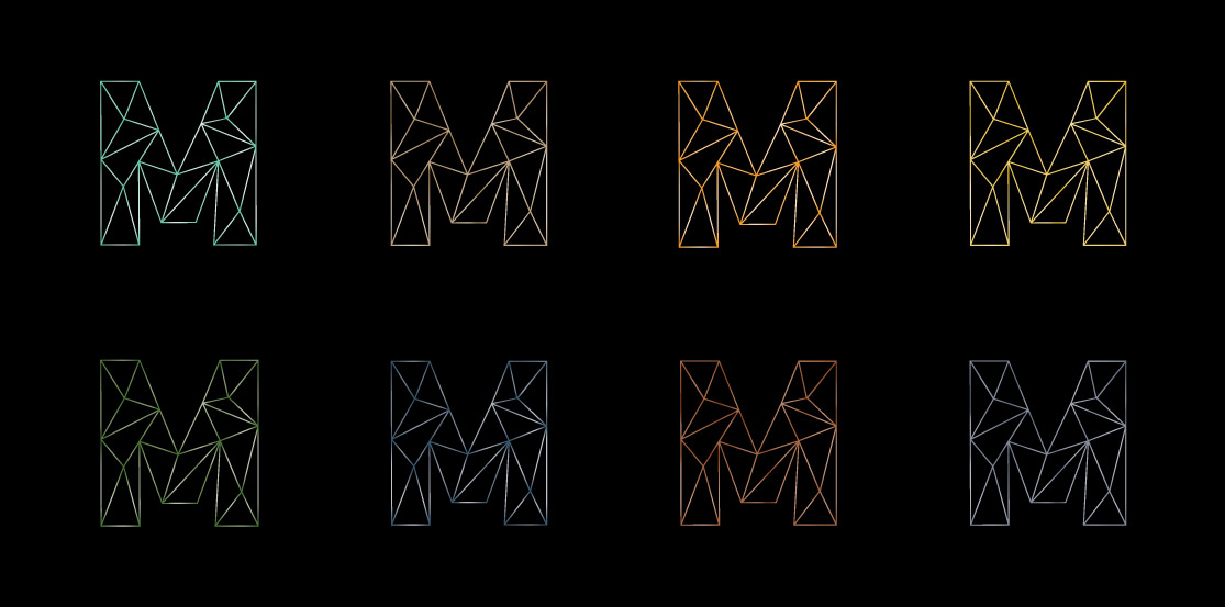 logo Stationery geometric lines minimal sophistication designer monotone accesories traingles facets Mockup identity