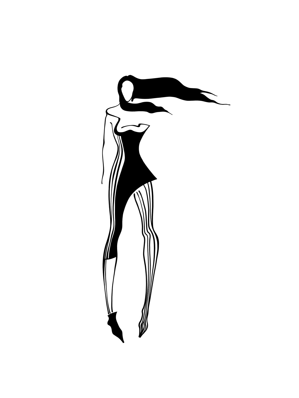 black and white costume costumes design dress Fashion  graphic arts sketch strips women